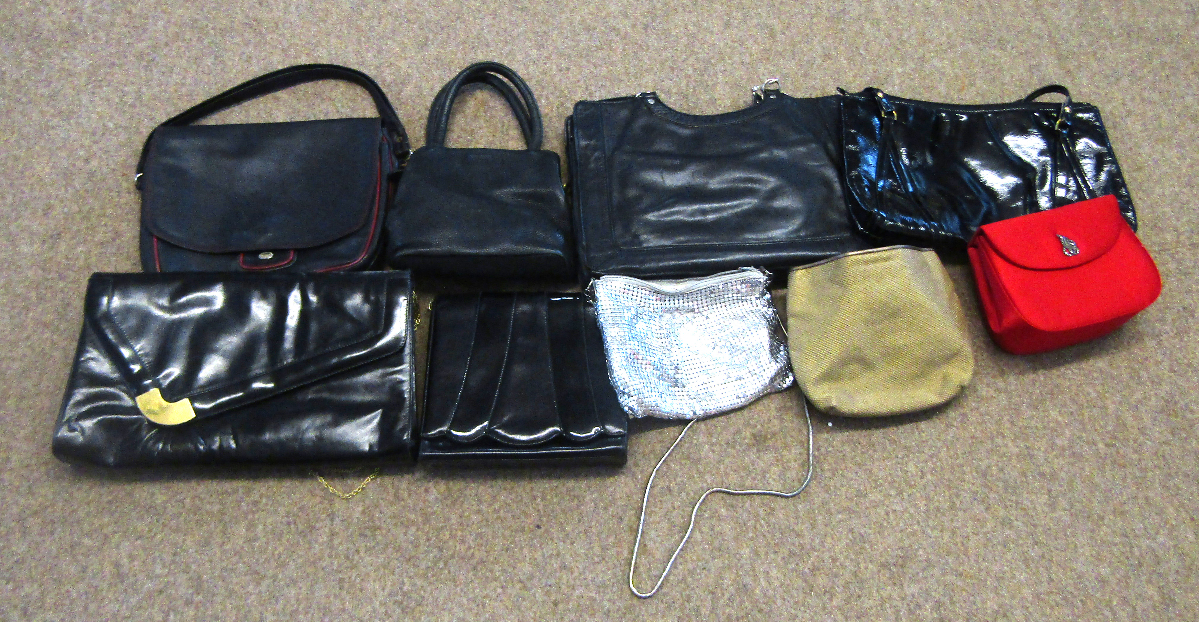 Collection of nine various modern ladies handbags includes Sharif etc