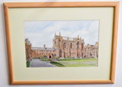 •AR Dennis Flanders (1915-1994), "Keble College, Oxford", pair of coloured prints, both signed and