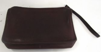 Coach maroon leather ladies handbag ref no 232-7023