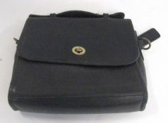 Coach ladies black patent leather handbag ref no B76-9870