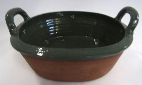 Daphne Carnegy (b 1947) Large bowl with lug handles, 27cm diam
