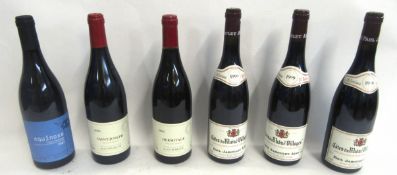 Six bottles of wine, St Joseph 2006, Equinox Crozes Hermitage 2007, Hermitage 2006 and three bottles