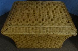 Graduated set of two wicker work hampers, the largest 58cm wide