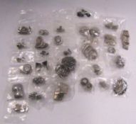 Bag: 30 pairs of Earrings, many stamped 925