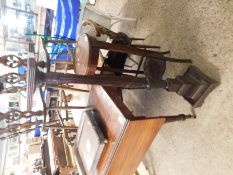 EDWARDIAN MAHOGANY REEDED COLUMN PLANT STAND WITH STEPPED BASE AND SQUARE TOP