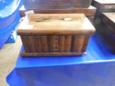 SORRENTO WARE JEWELLERY BOX WITH SPARROW PAINTED DECORATION FORMED AS BOOKS TO FRONT