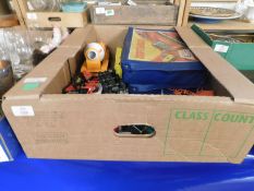 BOX OF MIXED DIE-CAST TOY VEHICLES, MATCHBOX ETC