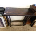 MID-20TH CENTURY RECTANGULAR SIDE TABLE ON BOBBIN TURNED LEGS