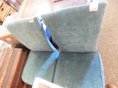 PAIR OF GREEN DRALON UPHOLSTERED BEDROOM CHAIRS