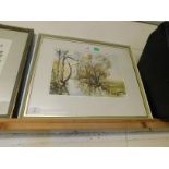 MIRIEL ALLSOP, SIGNED TWO WATERCOLOURS, "THAMES BARGES AT PIN MILL" AND "THE NAR AT CASTLEACRE",