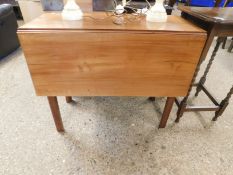 MAHOGANY FRAMED DROP LEAF GATE LEG TABLE ON SQUARE LEGS