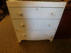 WHITE PAINTED CHEST OF DRAWERS, WIDTH 84CM