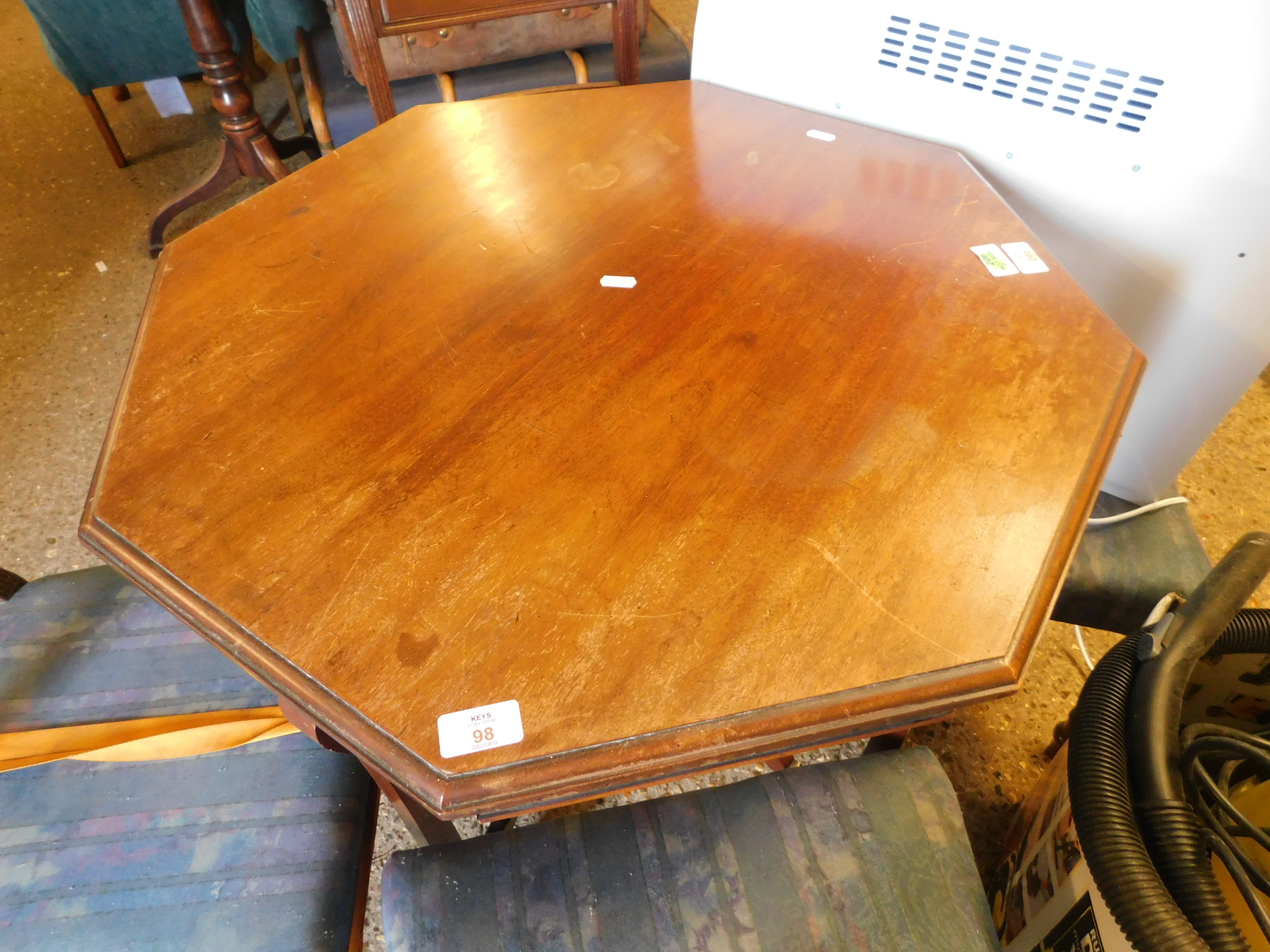 OCTAGONAL TABLE, APPROX 60CM