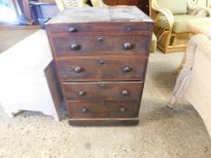 ROSEWOOD PEDESTAL FITTED WITH FOUR DRAWERS AND BRUSHING SLIDES (AF)