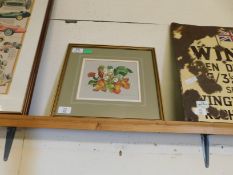 AR PAMELA DAVIS, VPRMS, SWA, FSBA (20TH CENTURY), "STRAWBERRY PLANT", WATERCOLOUR, SIGNED LOWER