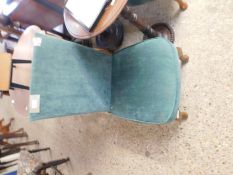 PAIR OF GREEN DRALON UPHOLSTERED BEDROOM CHAIRS