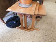 TEAK NEST OF THREE TABLES