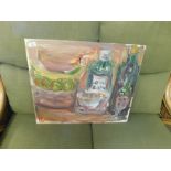 JONATHAN ALAN REYNOLDS, SIGNED AND DATED 1999 VERSO, OIL ON BOARD, STILL LIFE STUDY, 50 X 61,