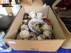 BOX MIXED TORQUAY WARES, COLLECTORS PLATES ETC