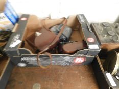 BOX OF BINOCULARS, KODAK CAMERA ETC