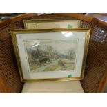 FRAMED PRINT OF A COUNTRY SCENE TOGETHER WITH A FURTHER PRINT BY NIGEL CORDER (2)