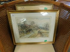 FRAMED PRINT OF A COUNTRY SCENE TOGETHER WITH A FURTHER PRINT BY NIGEL CORDER (2)