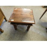 EASTERN HARDWOOD SQUARE FORM TABLE ON TURNED LEGS