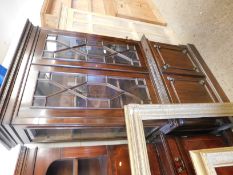 GOOD QUALITY MAHOGANY BOOKCASE, THE TOP FITTED WITH TWO ASTRAGAL GLAZED DOORS, THE BASE WITH TWO