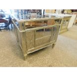 GOOD QUALITY SILVERED AND MIRRORED FIVE DRAWER CHEST (AF)