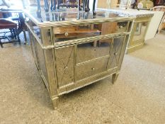 GOOD QUALITY SILVERED AND MIRRORED FIVE DRAWER CHEST (AF)