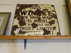 WINNET ENAMELLED SIGN (A/F)