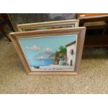 FRAMED CONTINENTAL OIL ON CANVASS OF A LAKE SCENE TOGETHER WITH A FURTHER WOODED LANDSCAPE SCENE (2)