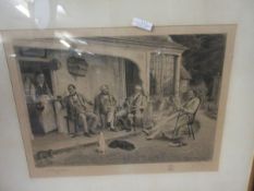 DANDY SADLER SIGNED ETCHING