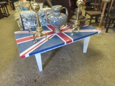 UNION FLAG PAINTED TOP COFFEE TABLE