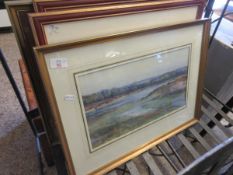 GROUP OF MIXED WATERCOLOURS, VENETIAN PRINTS ETC