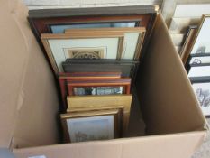 BOX OF MIXED PRINTS, PICTURES ETC