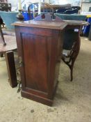 WALNUT FORMED SINGLE DOOR POT CUPBOARD