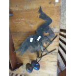 PAIR OF WALL MOUNTED METAL FAIRY FORMED CANDLE STANDS