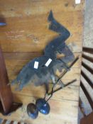 PAIR OF WALL MOUNTED METAL FAIRY FORMED CANDLE STANDS