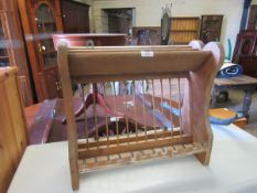 PINE FRAMED WALL MOUNTED PLATE RACK