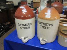 TWO GAYMER'S CIDER FLAGONS
