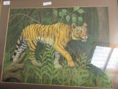 MIXED MEDIA PICTURE OF A TIGER