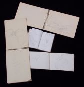 AR John Cyril Harrison (1898-1985), Bird Studies, Packet containing 4 part sketchbooks (4)