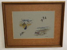 AR Brian Rawling (20th Century), "The Wildfowler", watercolour, signed and dated '73 lower right, 25