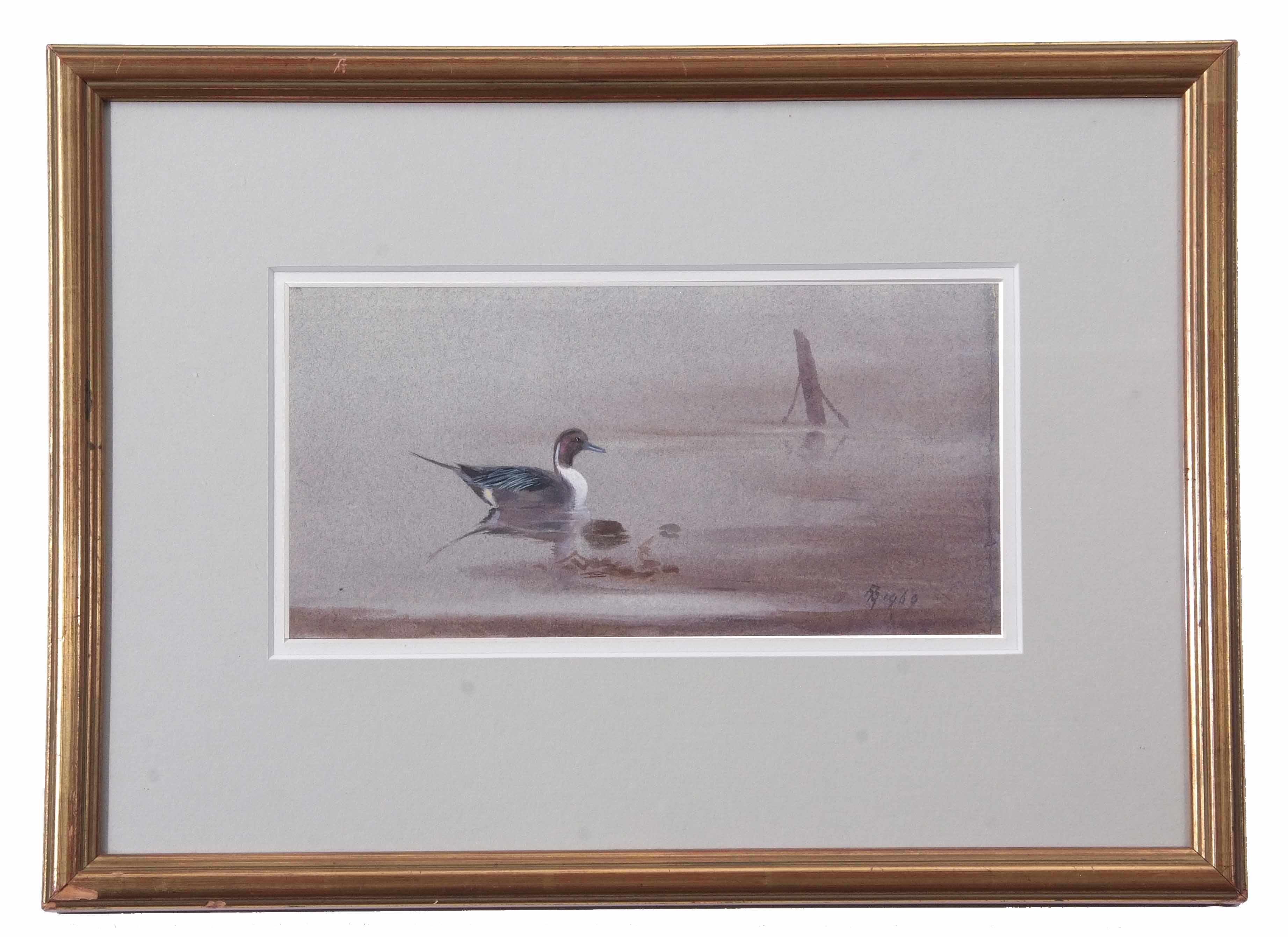 AR Philip Rickman (1891-1982), "Misty Morning, Pintail", watercolour, monogrammed and dated 1969