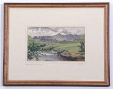 AR John Cyril Harrison (1898-1985) , "Mlanje Range,Nr Blantyre", watercolour, signed lower right ,