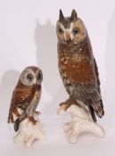 Two European porcelain Owls (2)