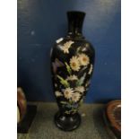 FRENCH PAINTED GLASS VASE