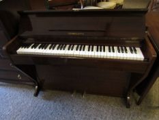 COMPACT TEAK FRAME CONSOLETTE UPRIGHT PIANO