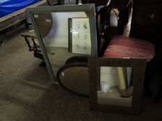 GROUP OF THREE FRAMED MIRRORS